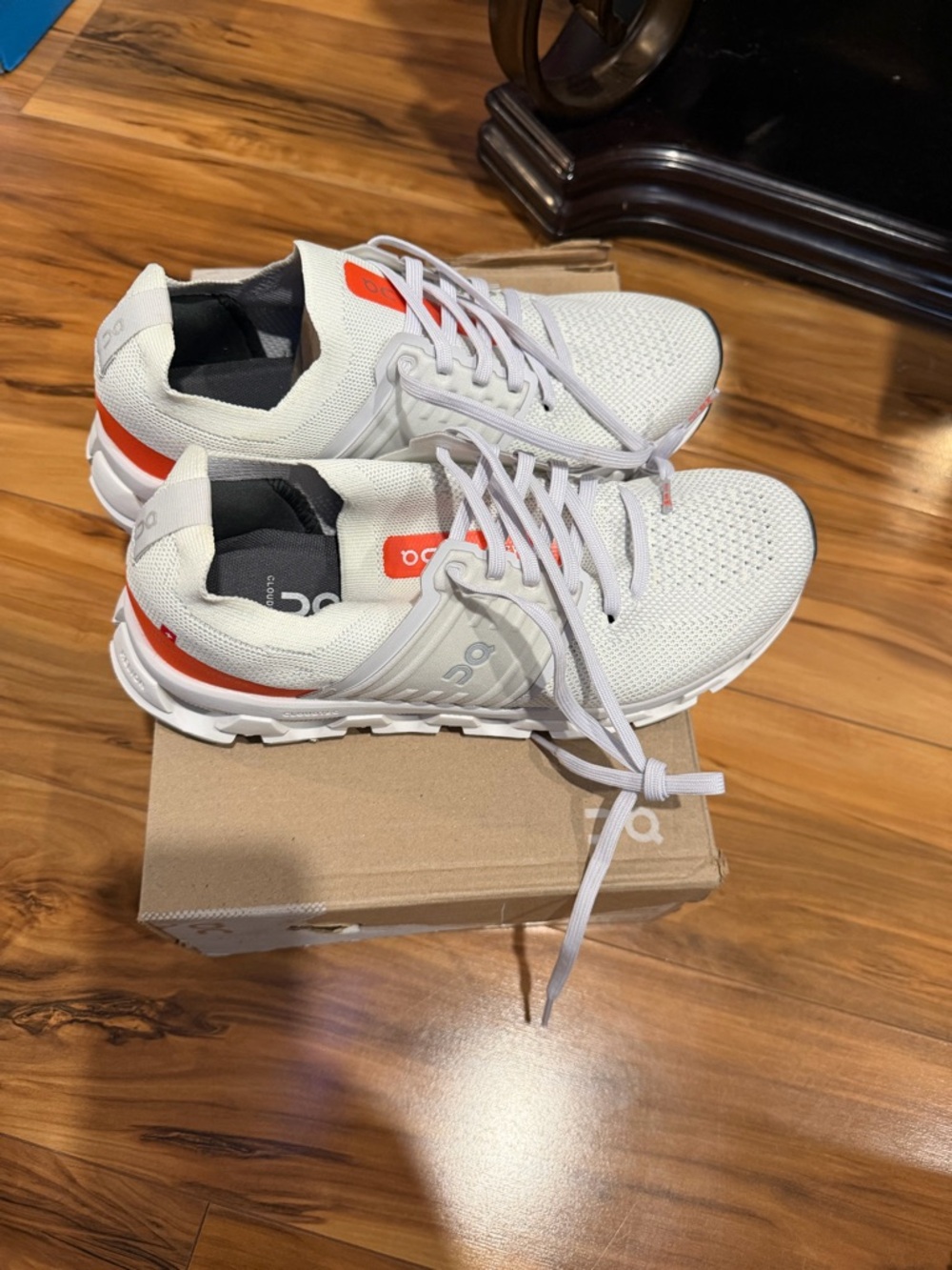 On Running Cloudnova White Sneakers with Orange Accent